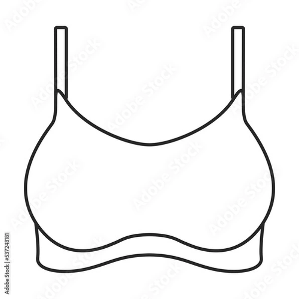 Obraz Bra vector icon.Outline vector icon isolated on white background bra.