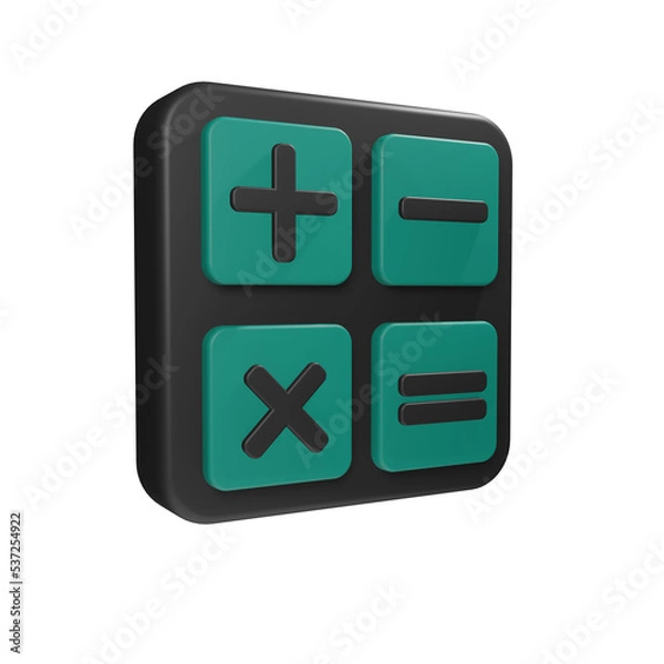 Fototapeta 3d icon calculator