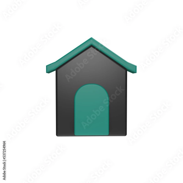 Fototapeta 3d icon interface home