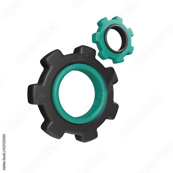 Fototapeta 3d icon setting and preference