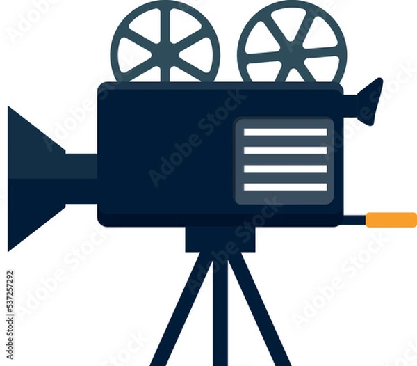 Obraz Film camera icon vector in white background