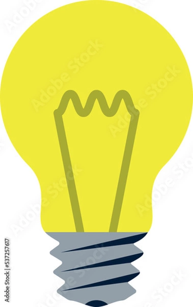 Fototapeta bulb icon vector in white background