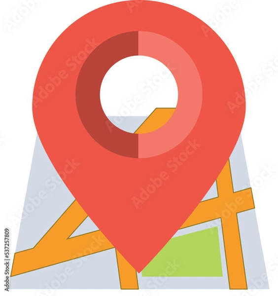 Obraz map icon vector in white background