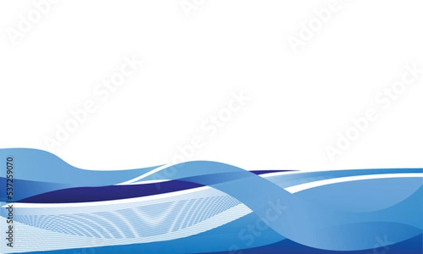 Fototapeta Blue curve wave backdrop concept design background