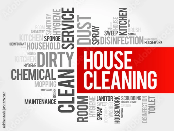 Obraz House Cleaning word cloud collage, concept background