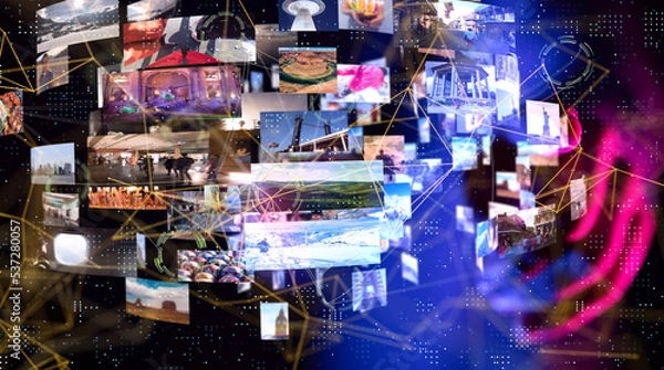 Fototapeta streaming data picture video material