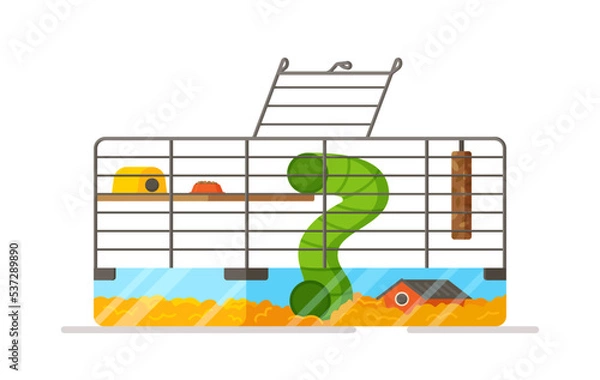 Obraz Hamster cage in full assembly isolated on white background. 