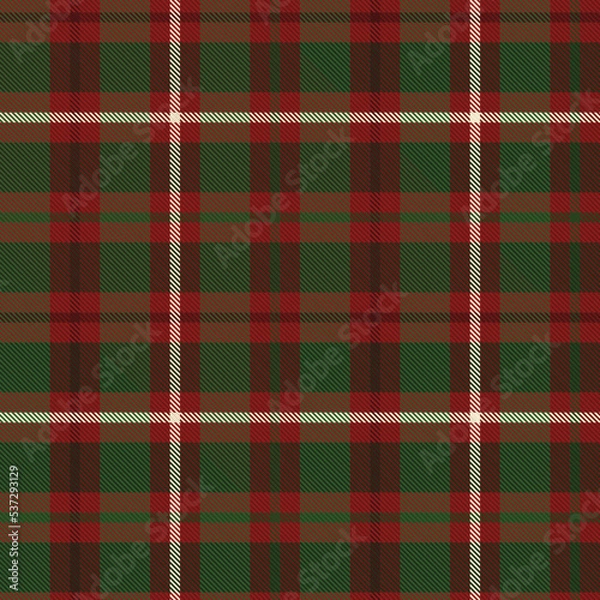 Obraz Tartan pattern,Scottish traditional fabric seamless Christmas tone, green and red background