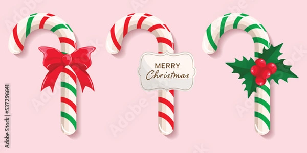 Fototapeta Christmas holiday decoration background with Tree Gift box and santa claus man isolated vector illustration. Happy new year winter holiday.