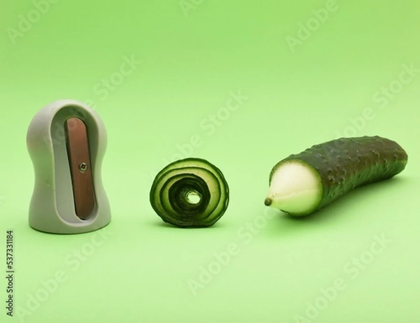 Fototapeta sliced cucumber