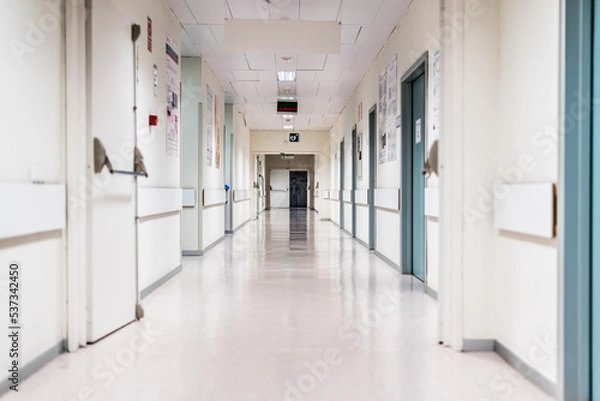 Fototapeta Empty hall in a hospital