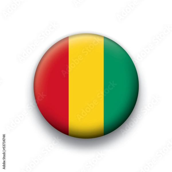 Fototapeta Vector flag button series Guinea