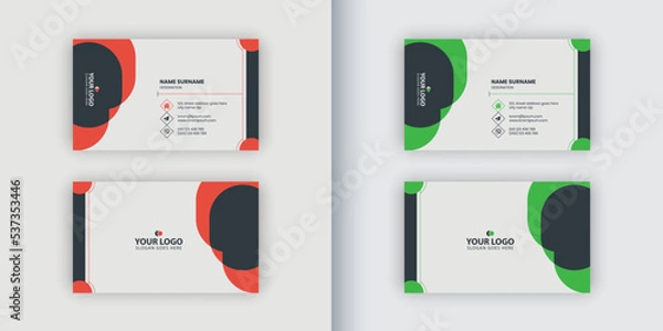 Fototapeta Corporate elegant business card design