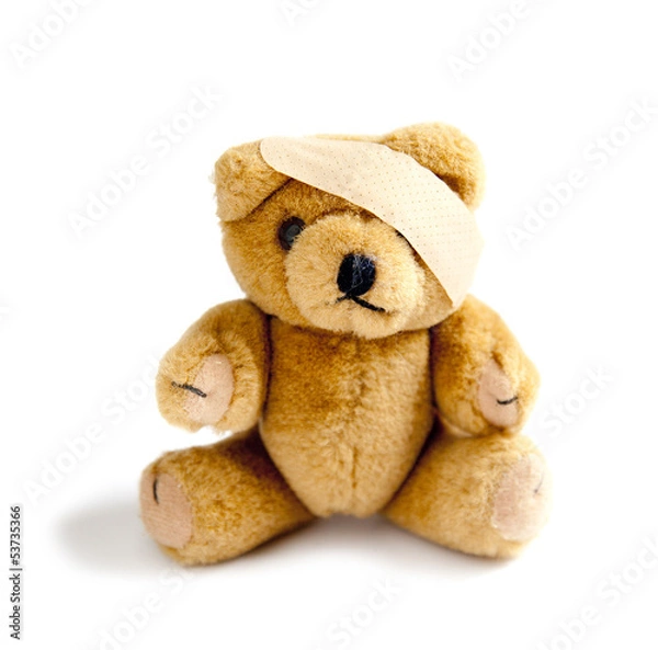 Obraz ourson et sparadrap blessure