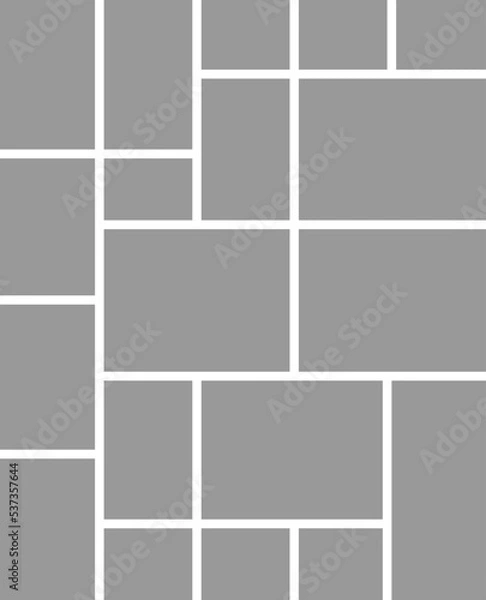 Obraz Collage for photos or images. Vector template empty frames. Creative mockup.