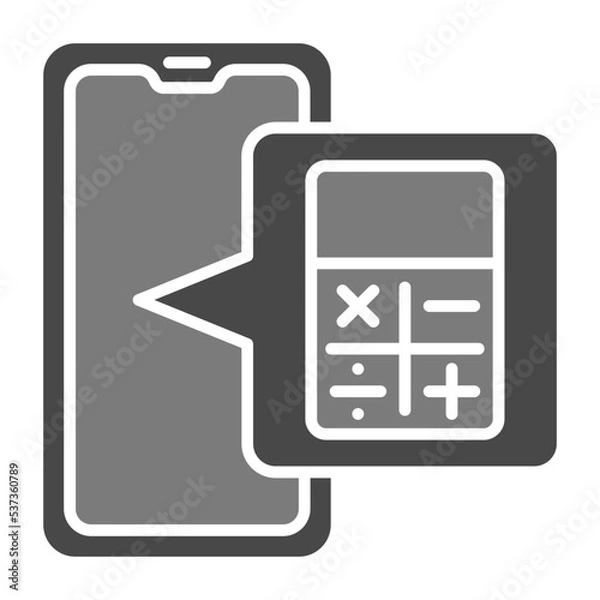 Obraz Calculator Greyscale Glyph Icon
