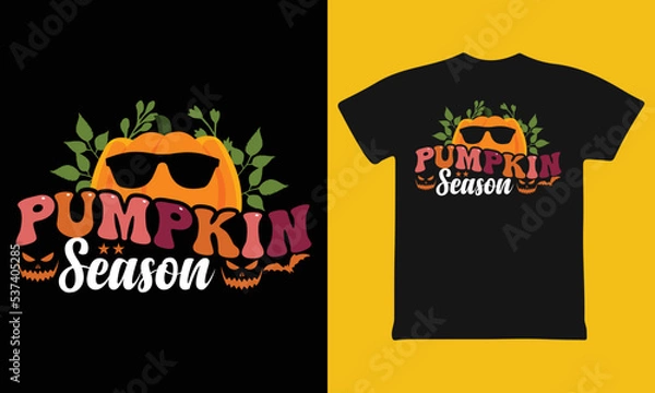 Fototapeta Pumpkin season Autumn Fall T-shirt Design Vector Template