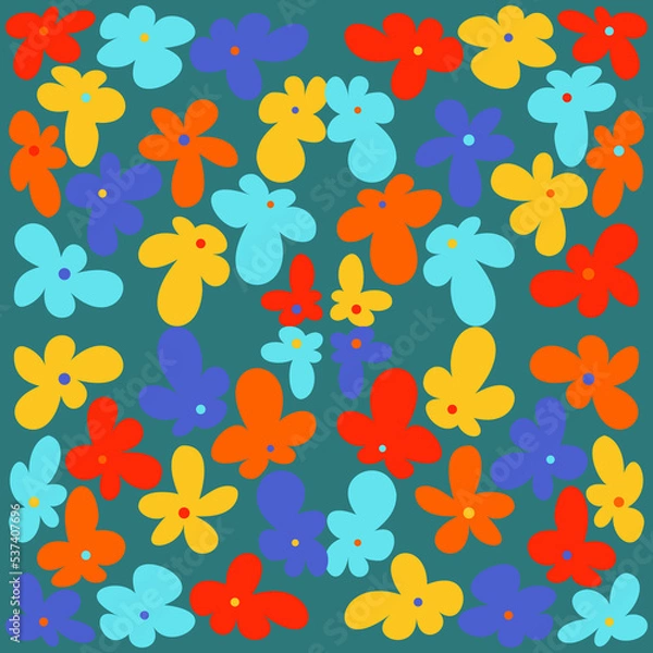 Obraz Flower art vector pattern. Vector background for banner, poster, Web and packaging.