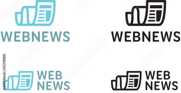 Obraz Web news logo template