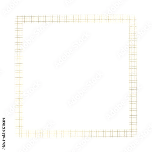 Fototapeta Gold square frame element with line border png.