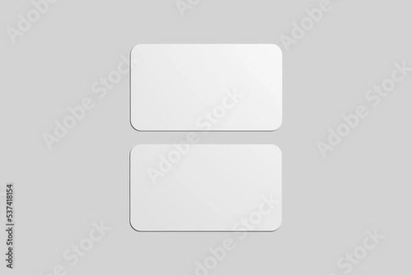 Obraz rounded business card mockup rop view