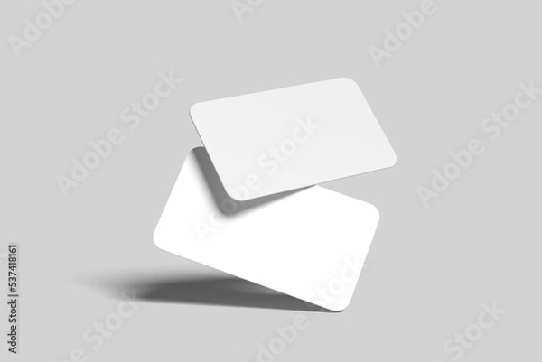 Obraz rounded business card mockup