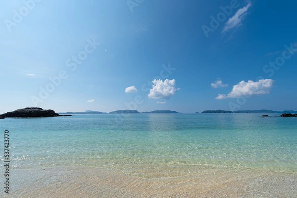 Fototapeta 沖縄の海　海辺　砂浜　慶良間　渡嘉敷島
