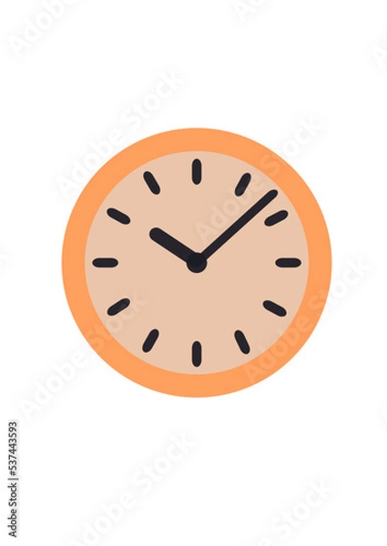 Obraz orange wall clock