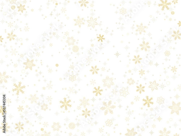 Fototapeta 雪の結晶の線画壁紙①金