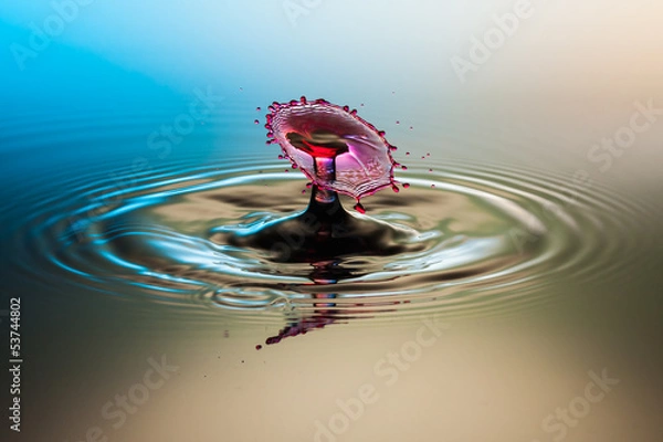 Fototapeta Red drop splash