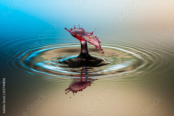 Fototapeta Red drop splash