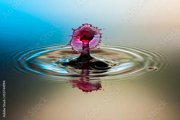 Fototapeta Red drop splash