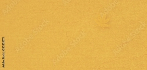 Fototapeta 一葉の紅葉　茶　和紙背景