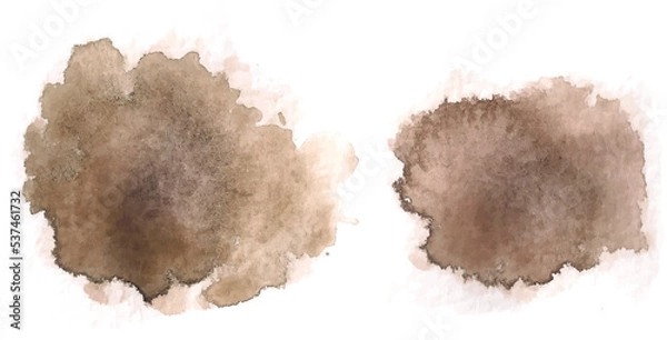 Obraz watercolor ground brown on white ground