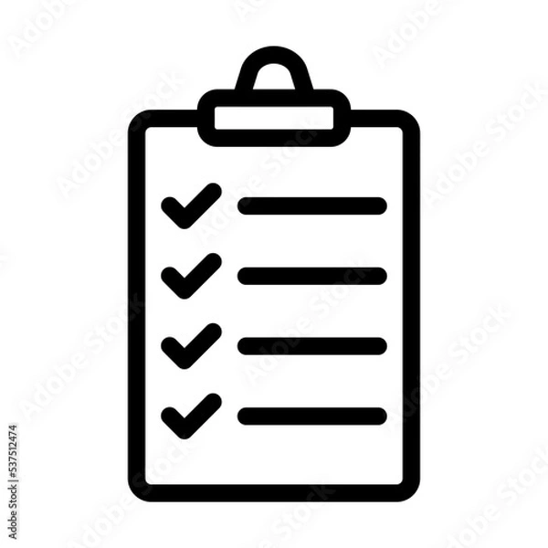 Fototapeta checklist icon