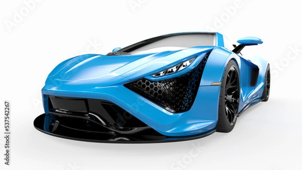 Fototapeta 3d rendered fictional car illustration of a generic hyper car