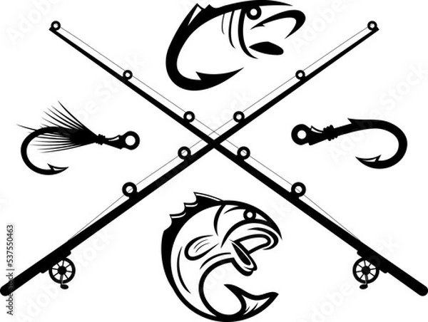 Obraz fishing logo vector