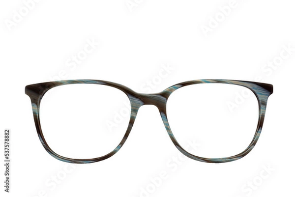 Fototapeta Eyeglass frames, lenses, various colors, both metal and plastic, on a beautiful colored background.