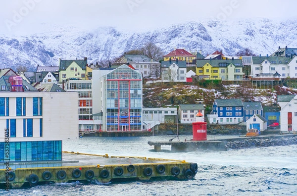 Obraz View of Alesund, Norway in winter.