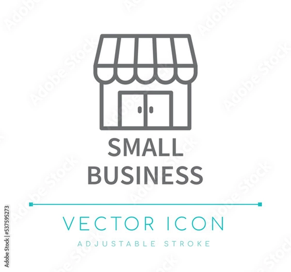 Fototapeta Small Business Line Icon