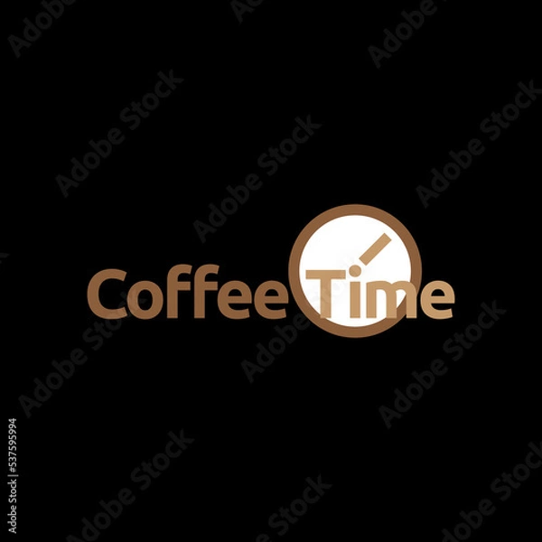 Obraz Coffee Time Logo Design Vector