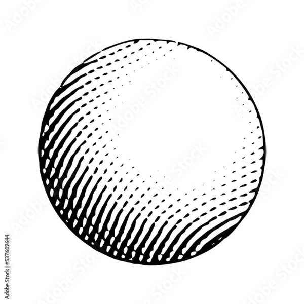 Obraz Scratchboard Engraved Sphere