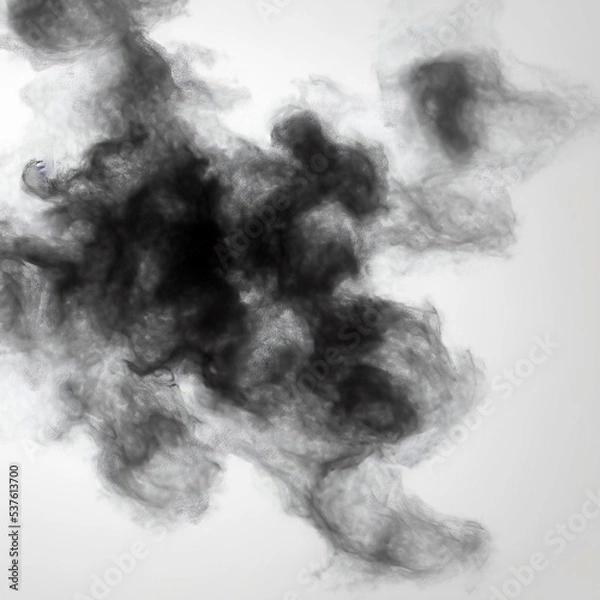 Fototapeta smoke effect set in dark background. 3d rendering illstration.