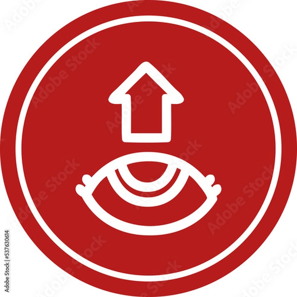 Obraz eye looking up circular icon symbol