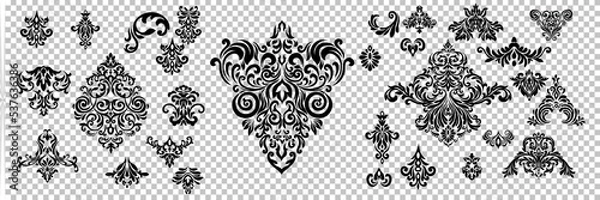 Obraz Oriental vector damask patterns for greeting cards and wedding invitations.