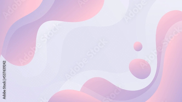 Fototapeta Abstract background with pink waves. Desktop wallpaper. Vector.