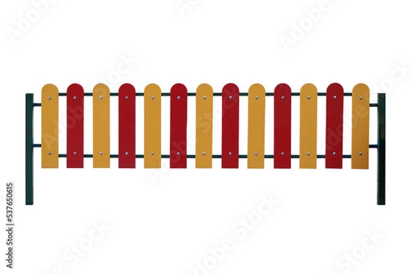 Fototapeta Wooden fence for the playground.