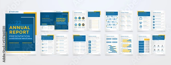Fototapeta minimalist brochure template with modern concept and minimalist layout use for business profile and product catalog