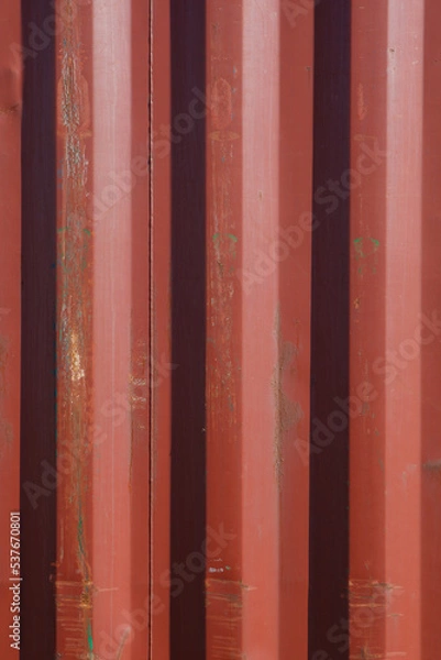 Obraz Red  corrugated metal background or texture