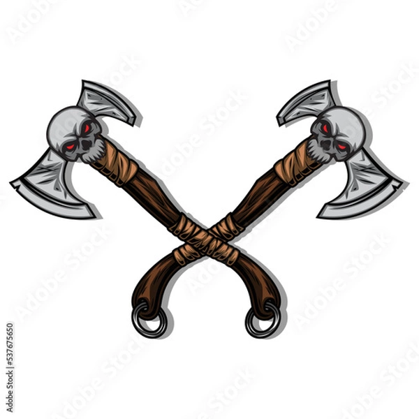 Obraz Scary axes vector illustration